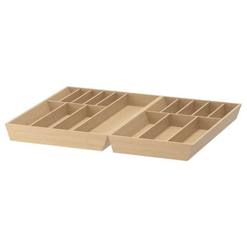 UPPDATERA Cutlery tray, 2-piece, bamboo, 26x19 1/2 "
