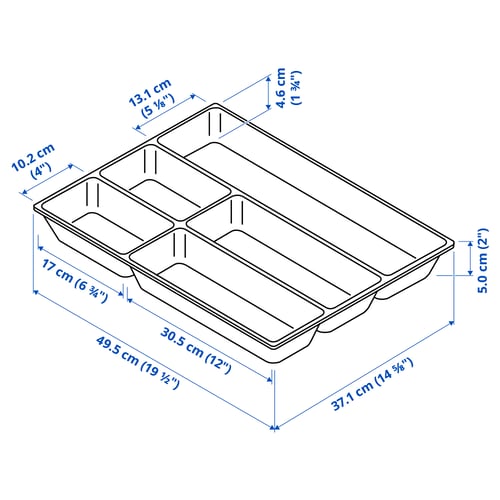 UPPDATERA flatware tray, white, 15x19 ½" IKEA