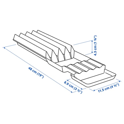 Illustration with measurements for the product: UPPDATERA.