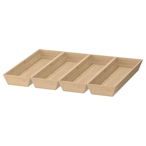 UPPDATERA Utensil tray, 4-piece, bamboo, 23x19 ½ "