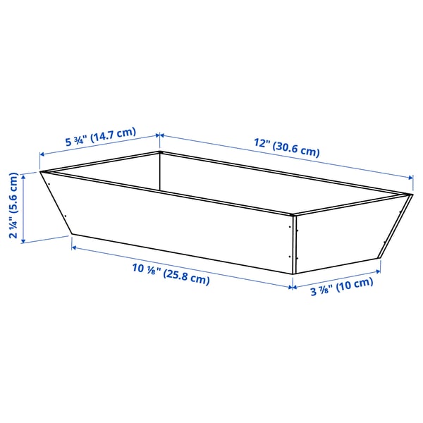 Illustration with measurements for the product: UPPDATERA.