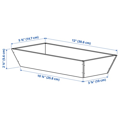 Illustration with measurements for the product: UPPDATERA.