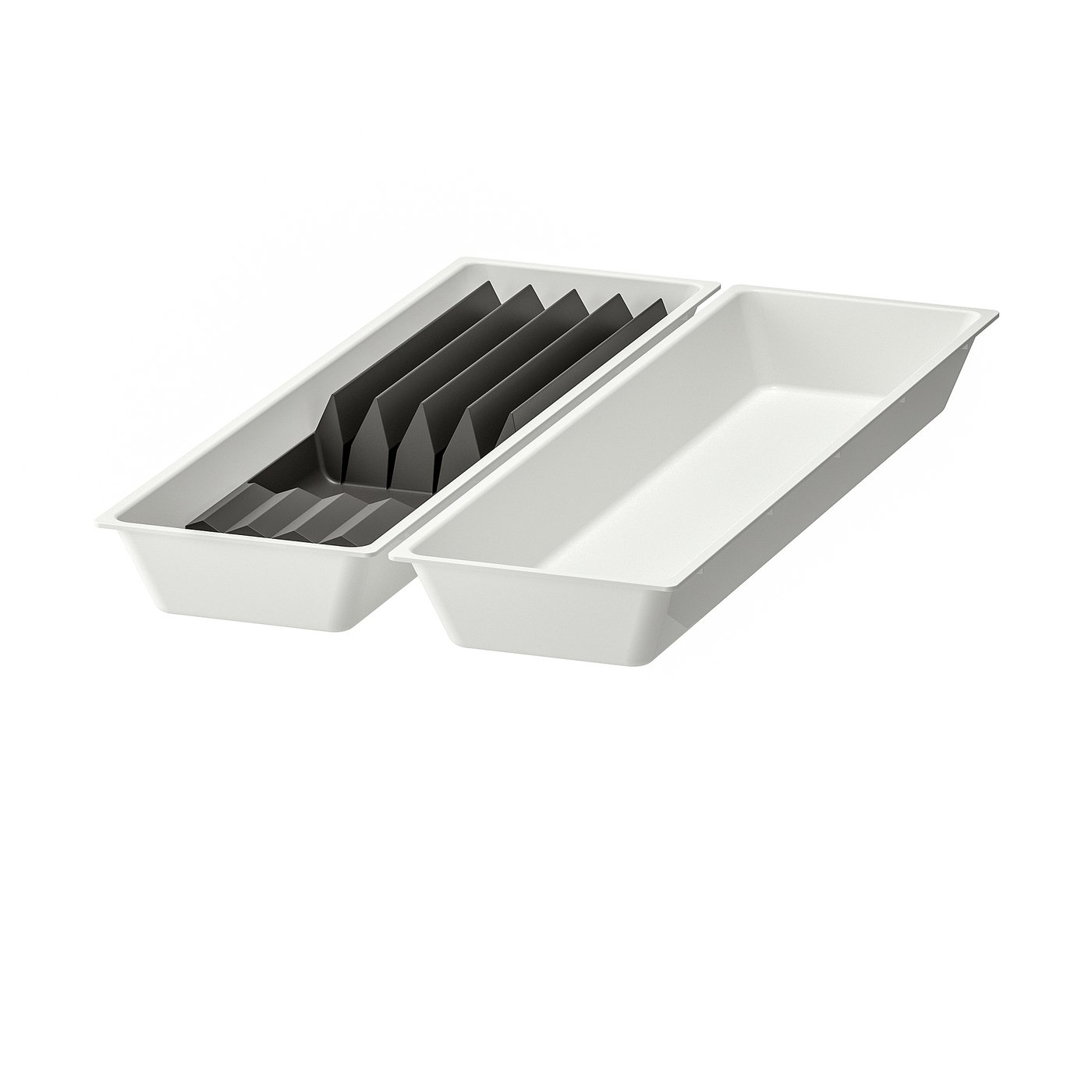 Utensil Tray/Tray With Knife Rack, White/Anthracite