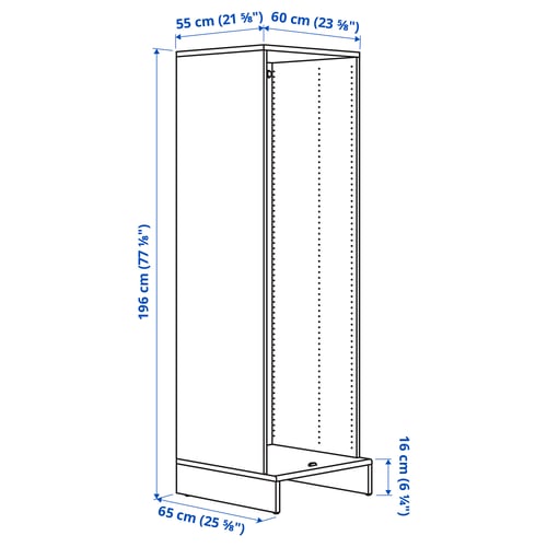 Illustration with measurements for the product: UPPFÖRA.