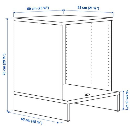 Illustration with measurements for the product: UPPFÖRA.