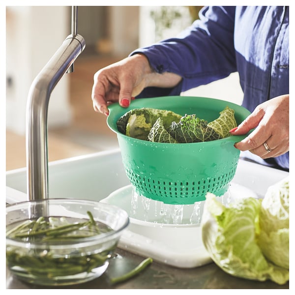 UPPFYLLD Colander, bright green, 9 ½ "