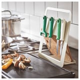 UPPFYLLD Holder for kitchen utensils, light gray/beige, 11x4 "