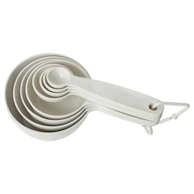UPPFYLLD Measuring cup, set of 8, off-white