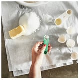 UPPFYLLD Measuring spoon, set of 2, off-white/bright green