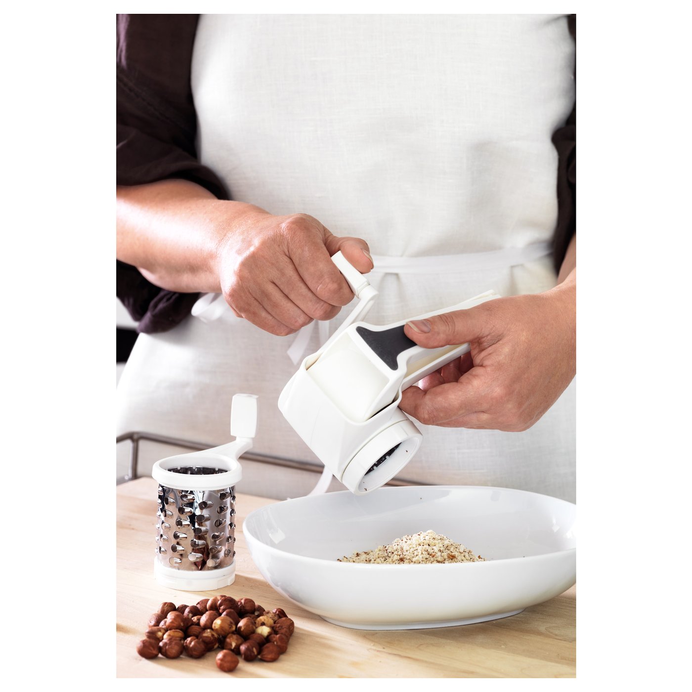 Rotary grater, set of 2, white 4