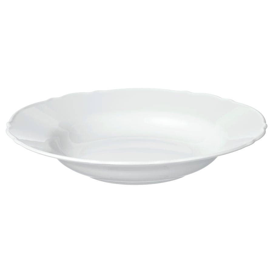 UPPLAGA Deep plate/bowl, white, 10 "