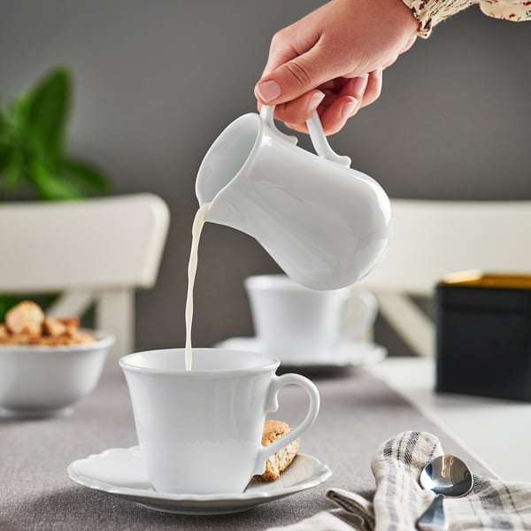 UPPLAGA Milk/cream pitcher, white, 10 oz