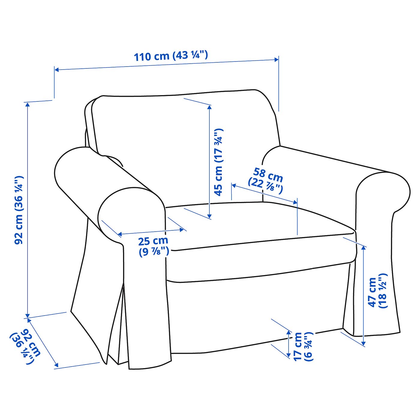 UPPLAND Armchair Blekinge white IKEA