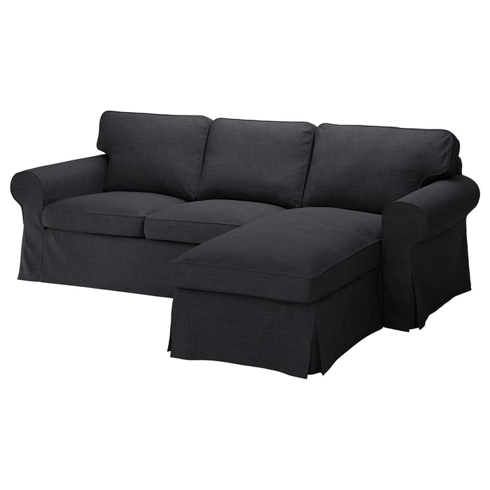 UPPLAND cover f 3seat sofa w chaise lounge, Hillared anthracite IKEA