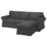 UPPLAND Cover f 3-seat sofa w chaise lounge, Kelinge anthracite