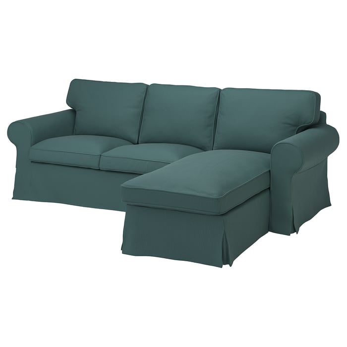 UPPLAND cover f 3seat sofa w chaise lounge, Kelinge grayturquoise IKEA