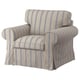 UPPLAND Cover for armchair, Karlshov beige/multicolor