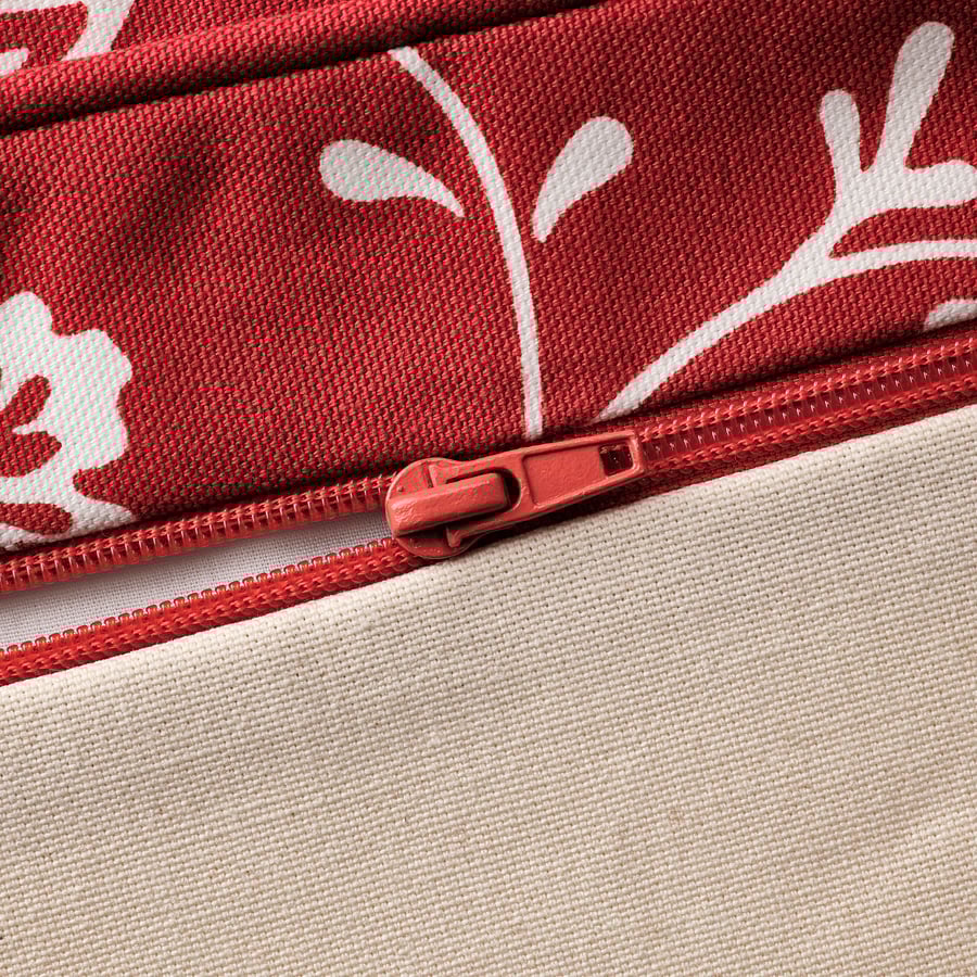 UPPLAND cover for ottoman with storage, Virestad red/white IKEA