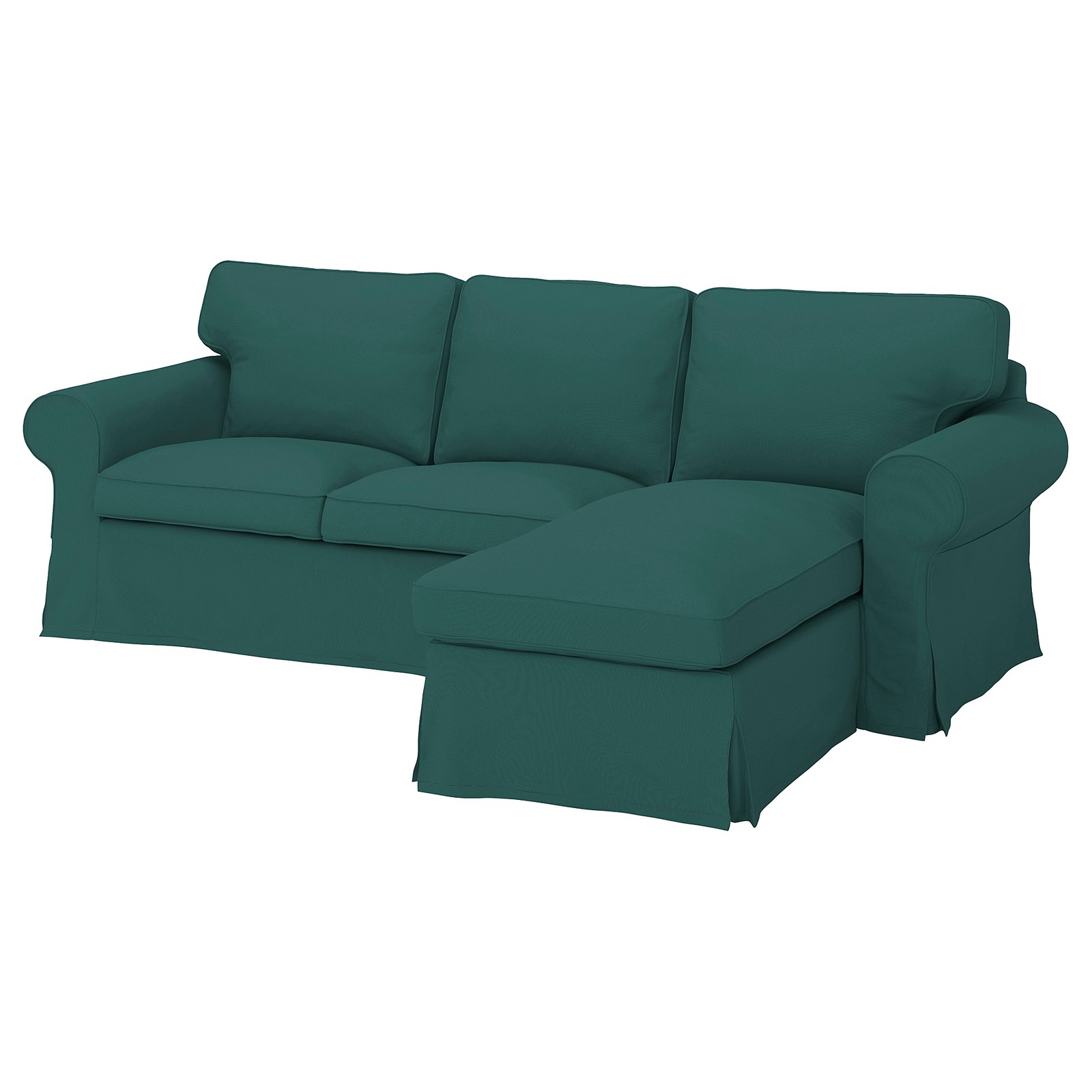 UPPLAND Cover for sofa, With chaise/totebo dark turquoise IKEA
