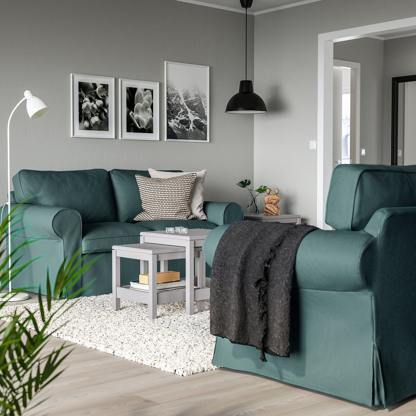 UPPLAND loveseat, Kelinge gray-turquoise - IKEA