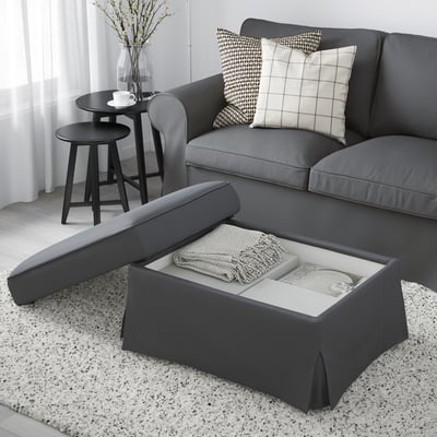 UPPLAND Ottoman with storage, Kelinge anthracite