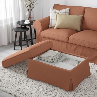 UPPLAND Ottoman with storage, Kelinge rust