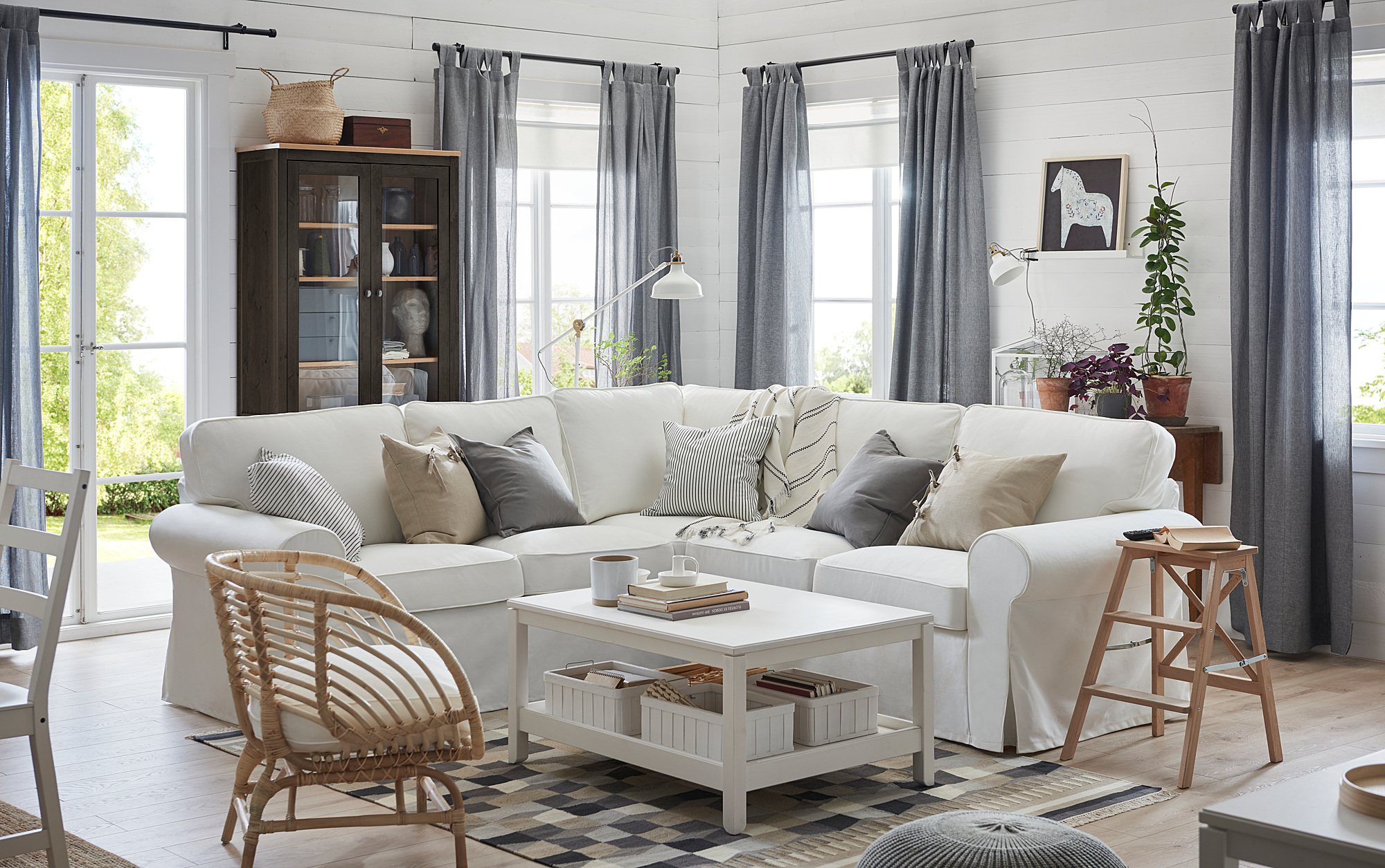 UPPLAND Sectional, 4seat corner Blekinge white IKEA