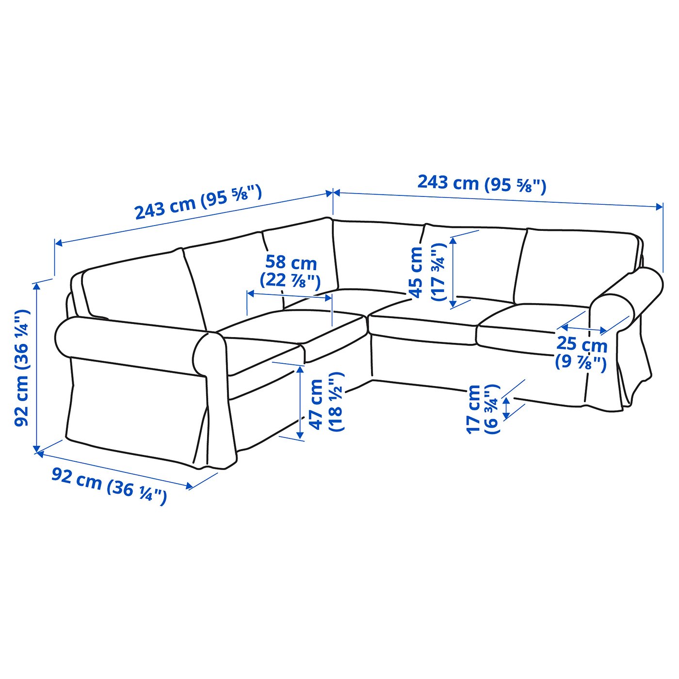 UPPLAND Sectional, 4seat corner Hallarp beige IKEA