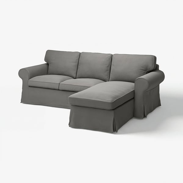 UPPLAND Sofa with chaise, Hakebo dark gray