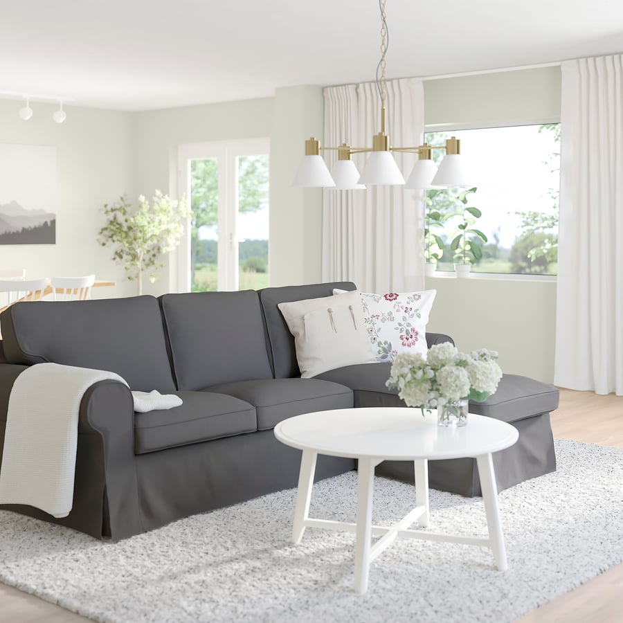 UPPLAND sofa with chaise, Hallarp gray IKEA