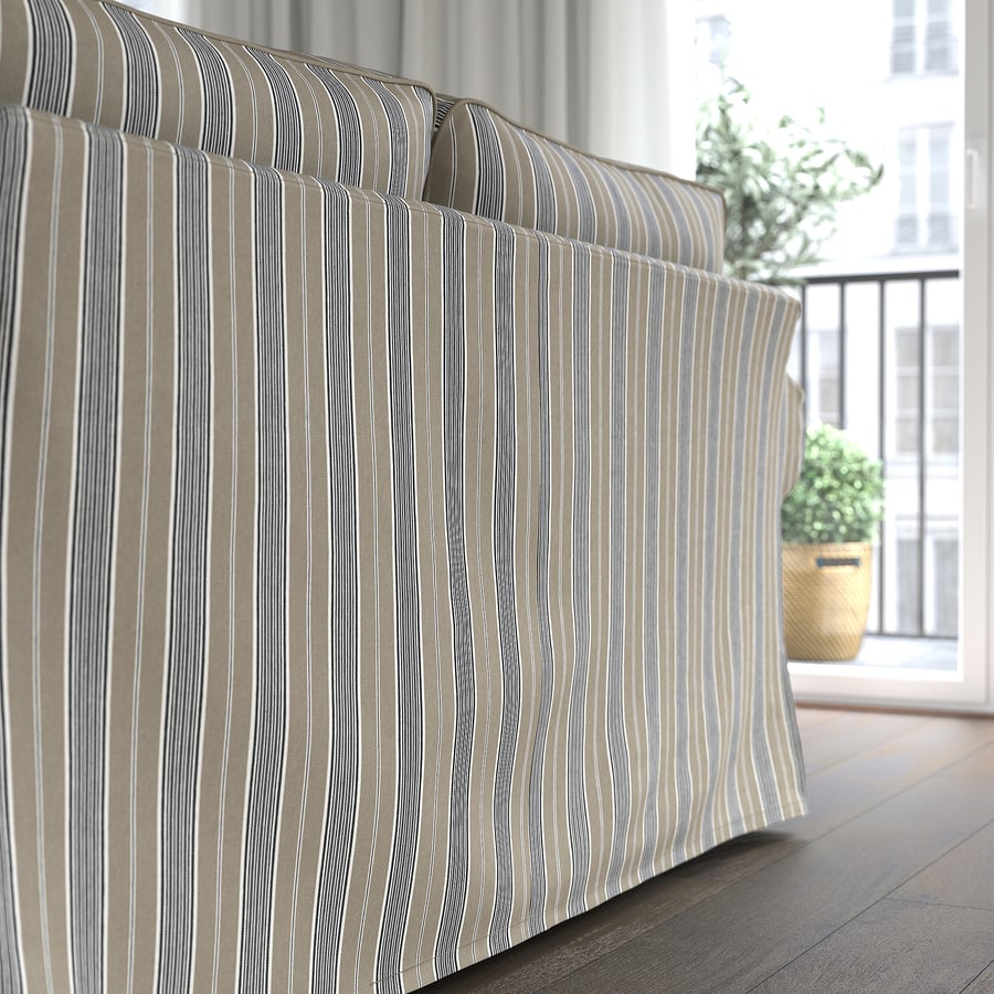 UPPLAND sofa with chaise, Karlshov graybeige IKEA