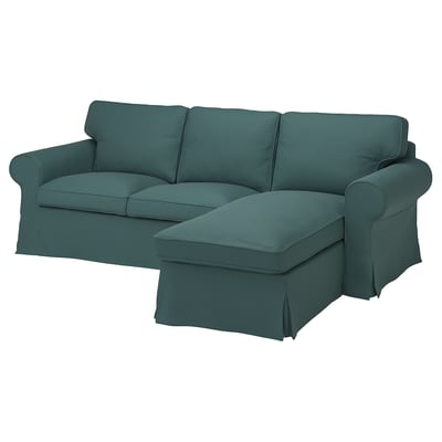 UPPLAND Sofa with chaise, Kelinge gray-turquoise