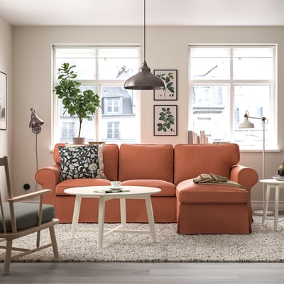UPPLAND Sofa with chaise, Kelinge rust