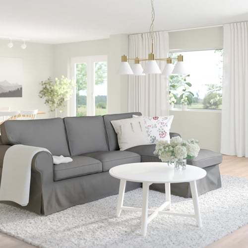 UPPLAND sofa with chaise, Remmarn light gray IKEA