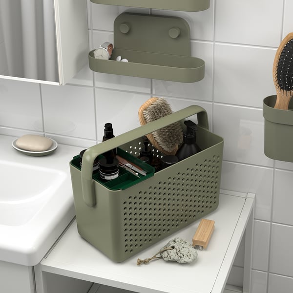 wrijving molen Hen UPPRÄMEN Storage basket, gray-green, 13 ¾x6 ¾x9 ¾" - IKEA