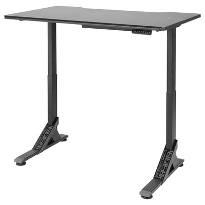 UPPSPEL Gaming desk, black, 55 1/8x31 1/2 "