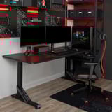 UPPSPEL / MATCHSPEL Gaming desk and chair, black