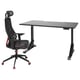 Option: UPPSPEL / MATCHSPEL Gaming desk and chair, black