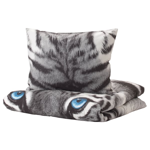 Urskog Duvet Cover And Pillowcase S Tiger Gray Ikea