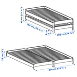 UTÅKER Stackable bed, pine, Twin