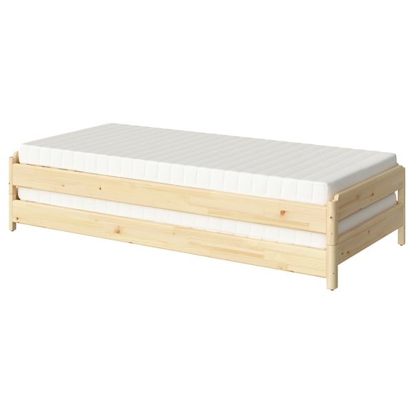 UTÅKER Stackable bed with 2 mattresses, pine/Meistervik, Twin IKEA