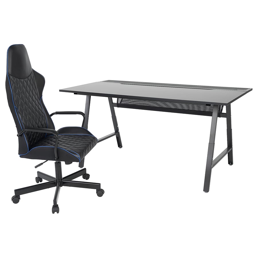 UTESPELARE gaming desk and chair, black IKEA