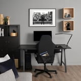 UTESPELARE Gaming desk, black, 63x31 1/2 "