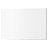 A white UTRUSTA drawer front. Its rectangular, smooth, and made of acrylic paint over fibreboard. Designed for easy cleaning and durable use.