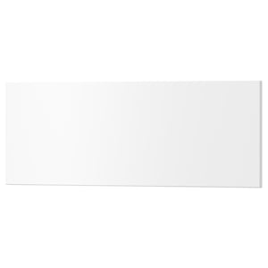 White rectangular drawer front, smooth lacquered acrylic finish, part of UTRUSTA furniture line.