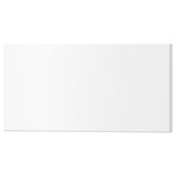 A white rectangular uptrust drawer front made of acrylic paint-coated fiberboard.