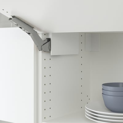 UTRUSTA Hinge w/damper for horizontal door, white