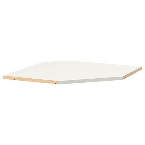 UTRUSTA shelf, white, melamine, rectangular, simple design.