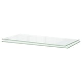 UTRUSTA glass shelf. Clear, rectangular, tempered glass. Ideal for kitchen cabinets.
