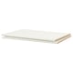 UTRUSTA white melamine shelf, thick, rectangular, sturdy, scratch-resistant, easy-clean.